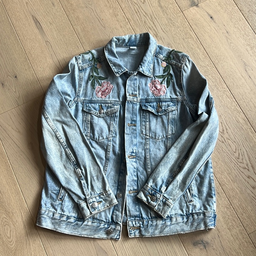 Embroidered jean jacket